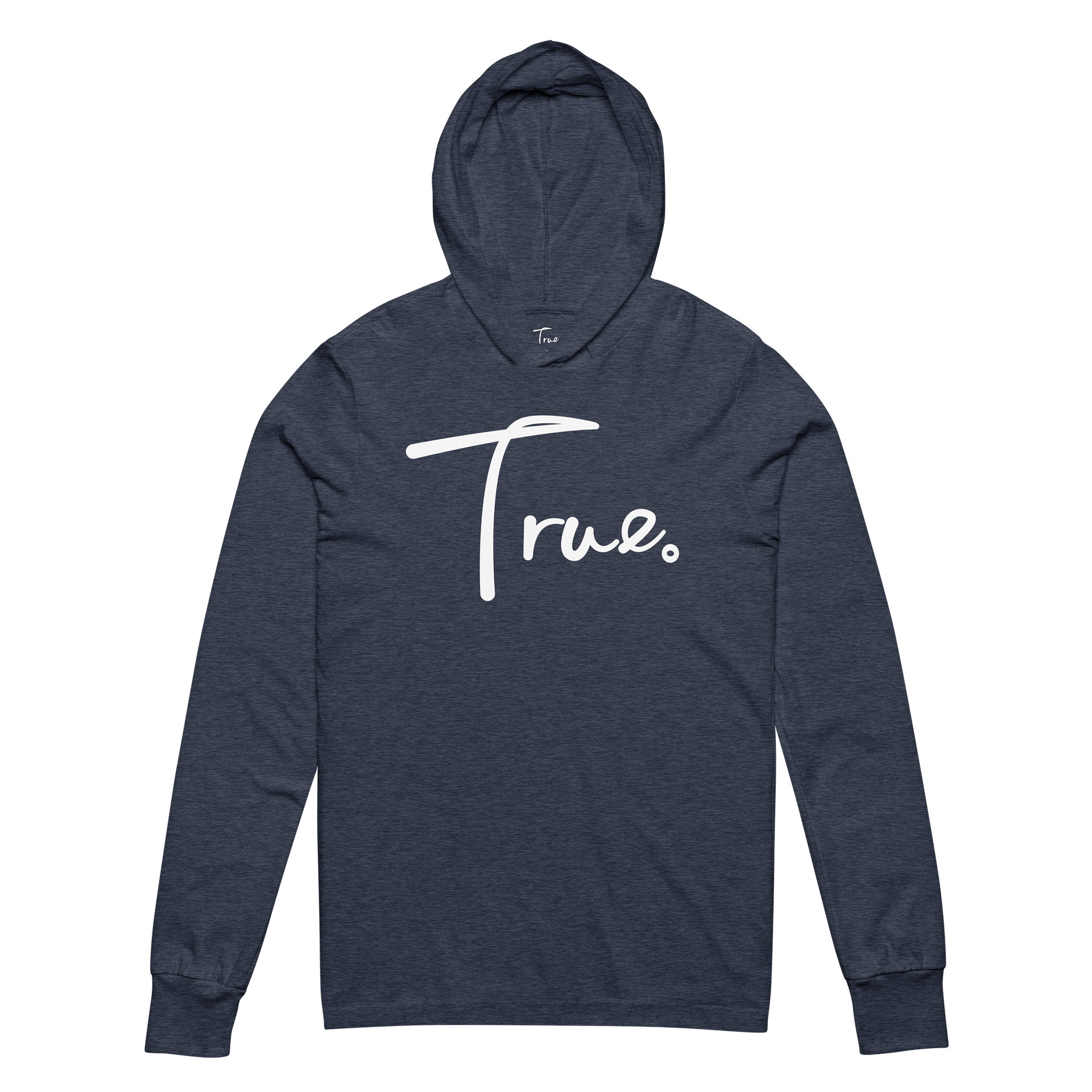 Frame Hooded Tee — in Navy Heather + Whisper White (Unisex) product image (2)