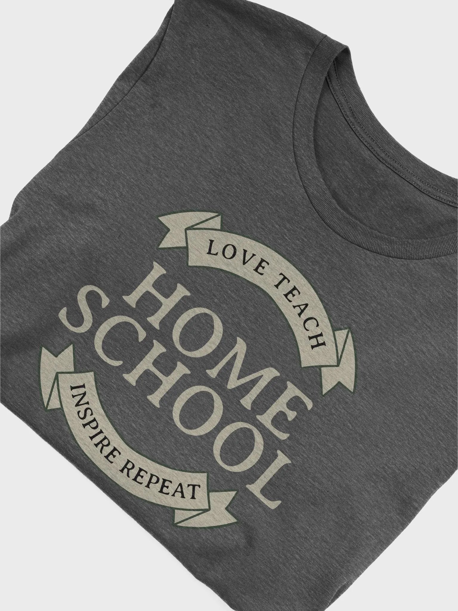 Love Teach Inspire Repeat Homeschool Bella Canvas T-Shirt product image (3)