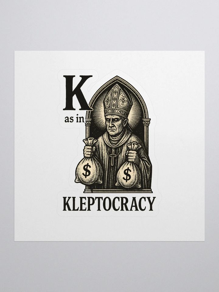 K as in kleptocracy sticker product image (1)