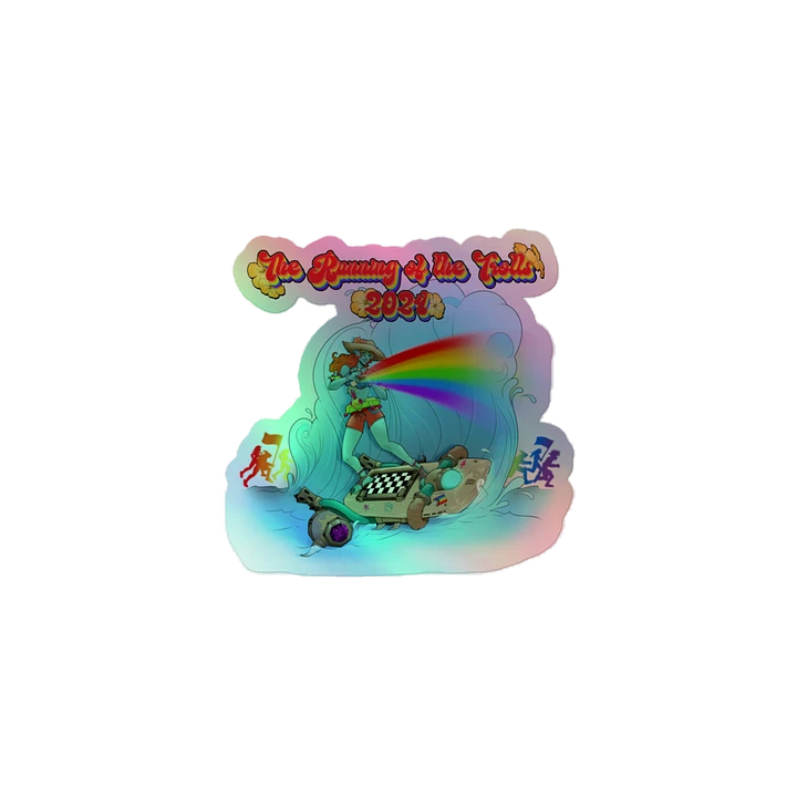 Running of the Trolls Rainbow Holographic Sticker product image (1)