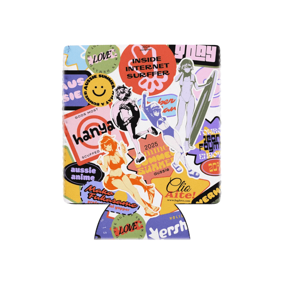 Stickerbomb Stubbie Holder / Can Cooler product image (3)