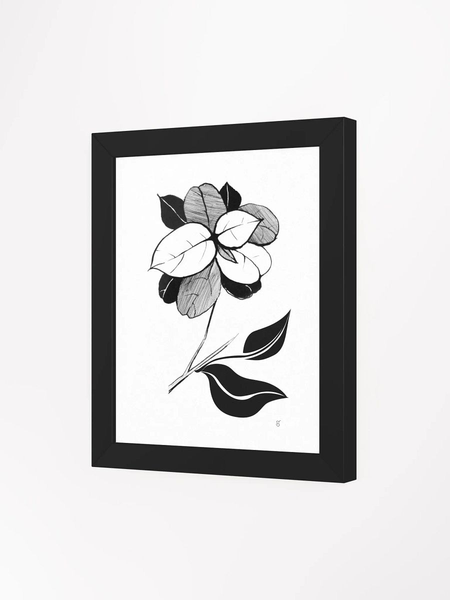 Monochrome Blossom Framed Poster - Stylish Leaves product image (8)