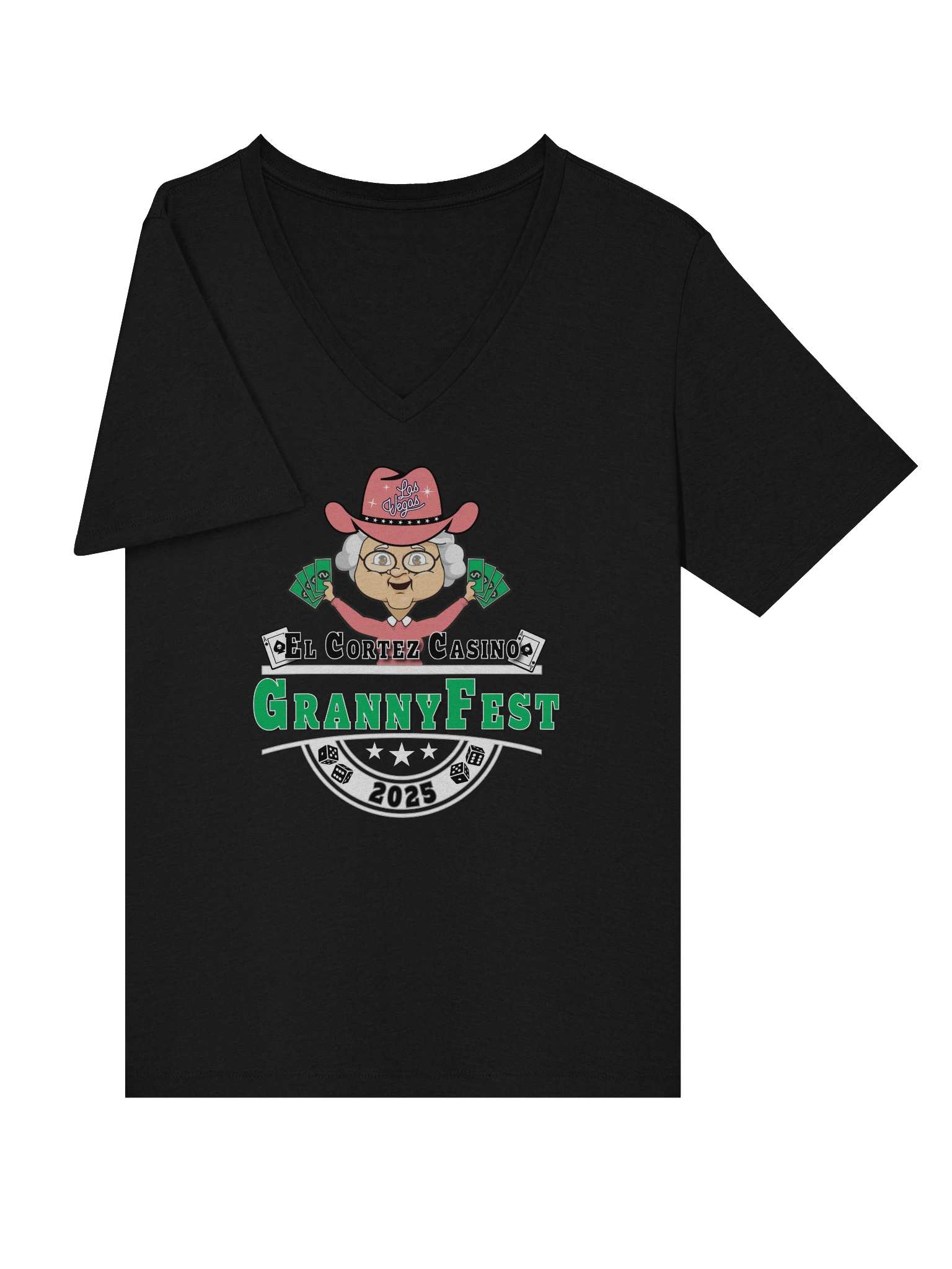 Las Vegas Granny Fest 2025 V-Neck Tee product image (25)