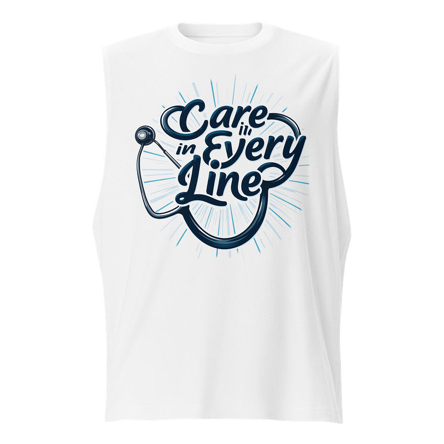 Stethoscope Script Muscle Tank product image (1)