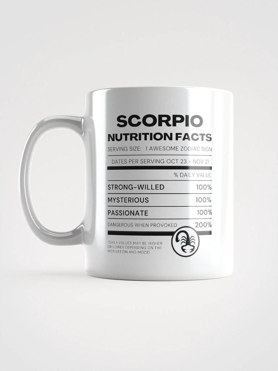 Scorpio Nutrition Facts Mug product image (7)