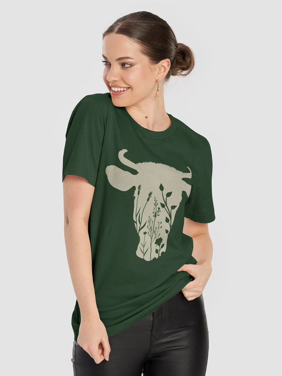 "Cow floral head" t-shirt product image (11)