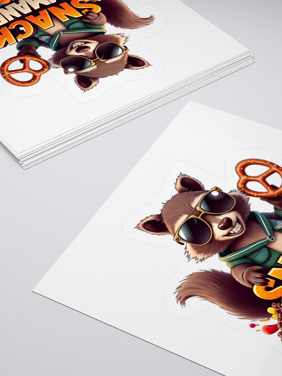 Snack Commander Raccoon Kiss Cut Stickers product image (16)