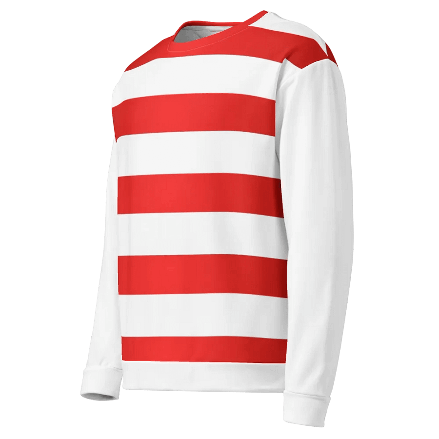 Gradient Red and White Striped Sweatshirt product image (3)