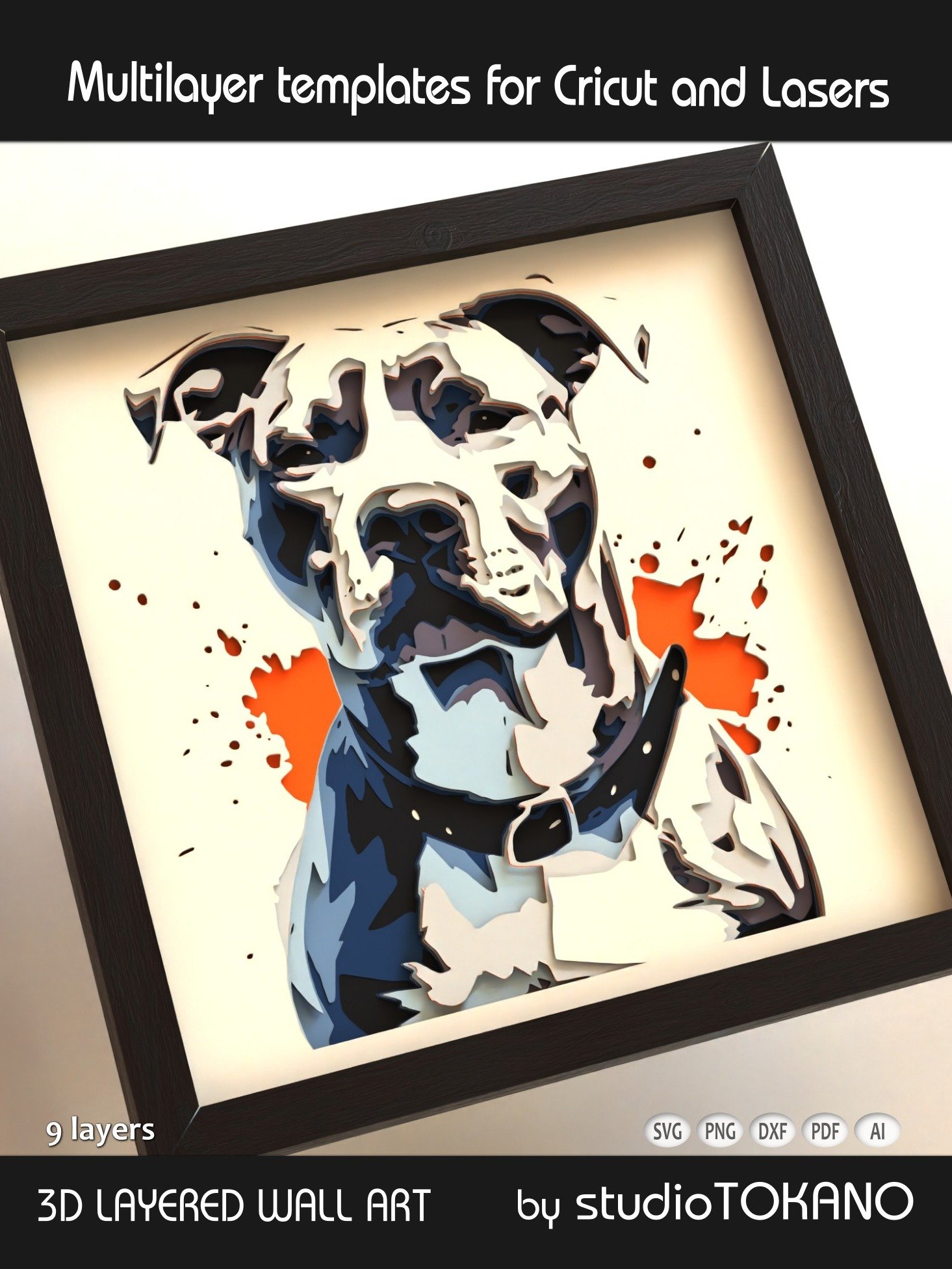 Pitbull Dog 3D Multilayer product image (4)