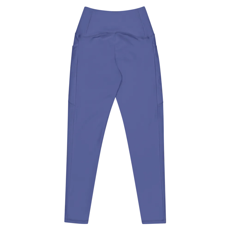 Plain Dark Purple True Summer Women's High Waisted Premium Crossover Leggings with Pockets by Treasure Pie product image (4)