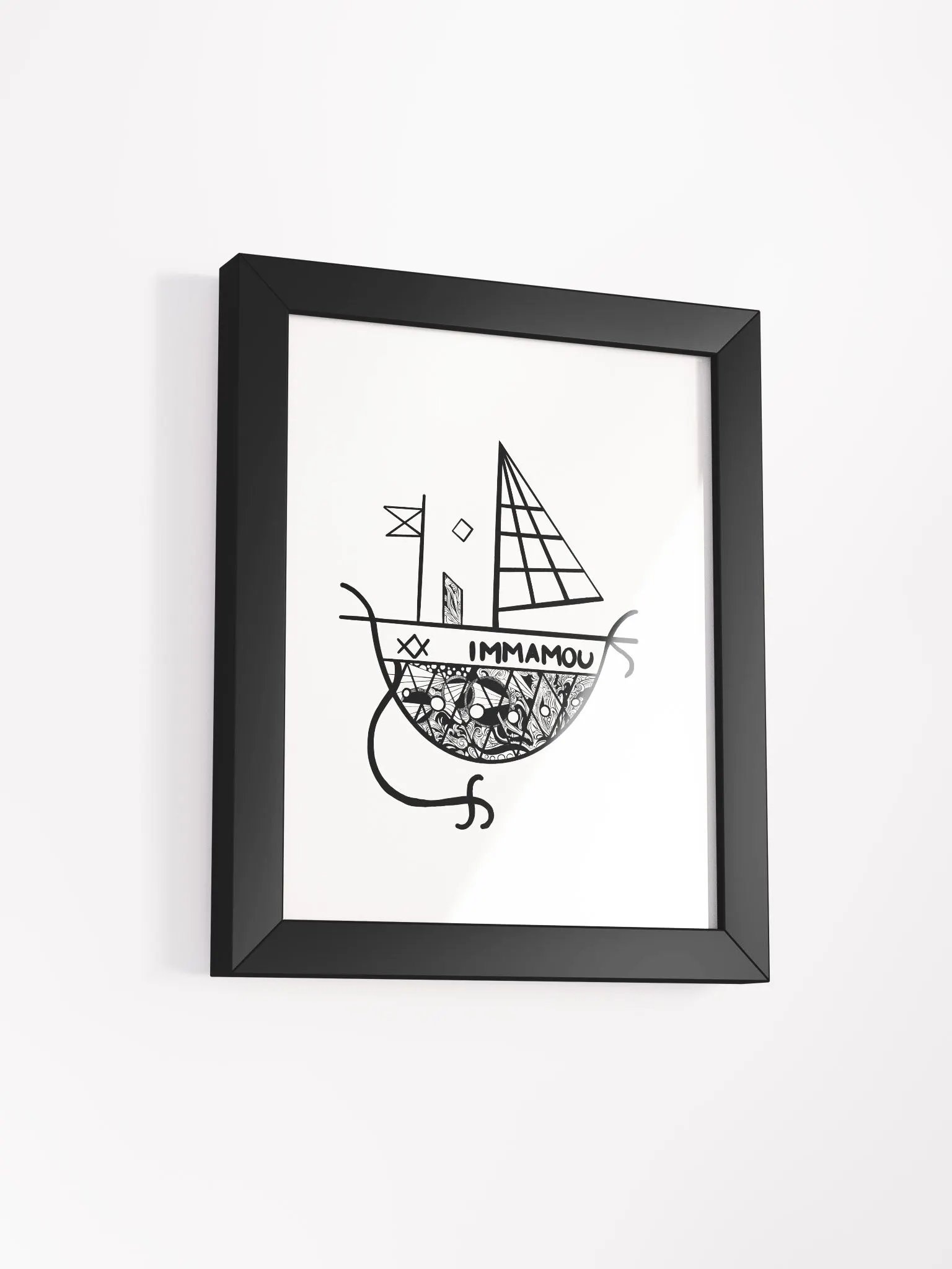 Frame with Agwey Tawoyo vèvè product image (2)