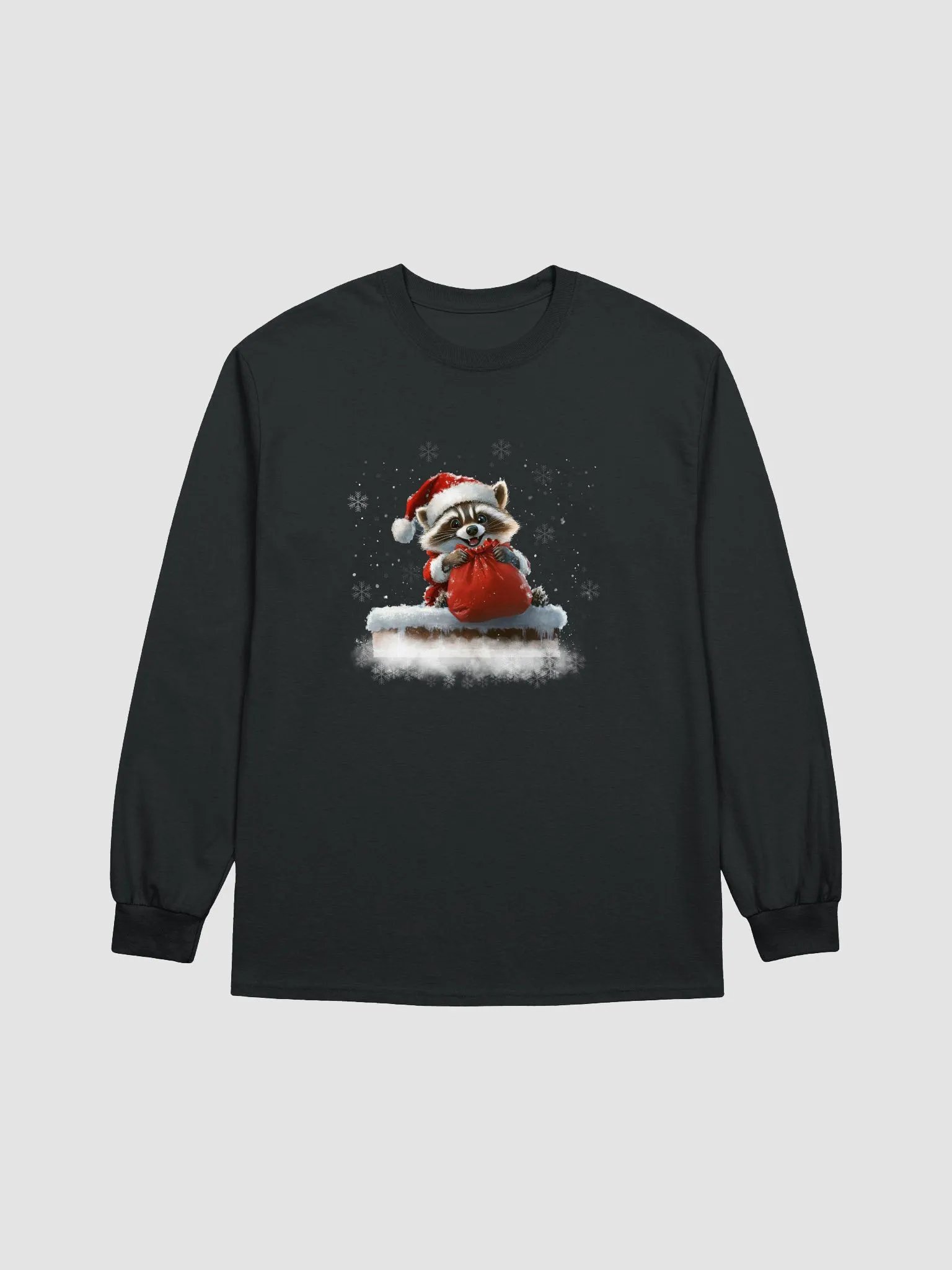 Santa Raccoon Long Sleeve Tee product image (1)