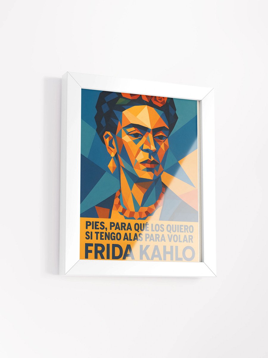 Póster ultra-premium retrato cubista de Frida Kahlo estilo picasiano moderno product image (2)