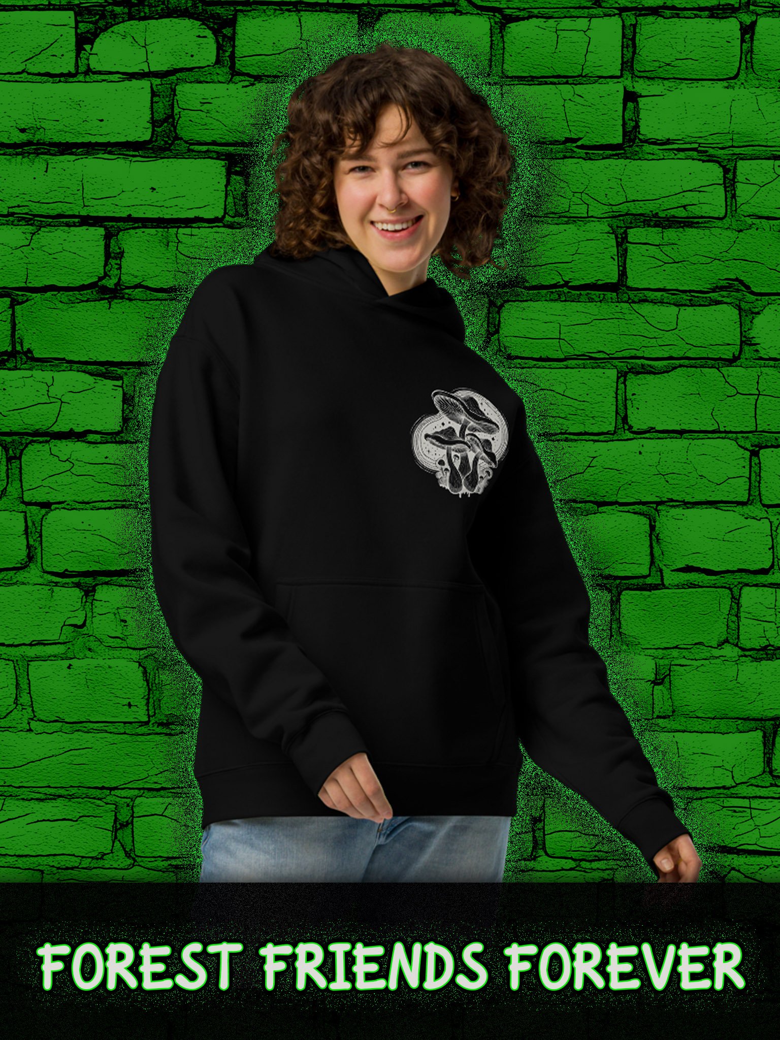 FOREST FRIENDS FOREVER Unisex Premium Oversized Hoodie product image (6)
