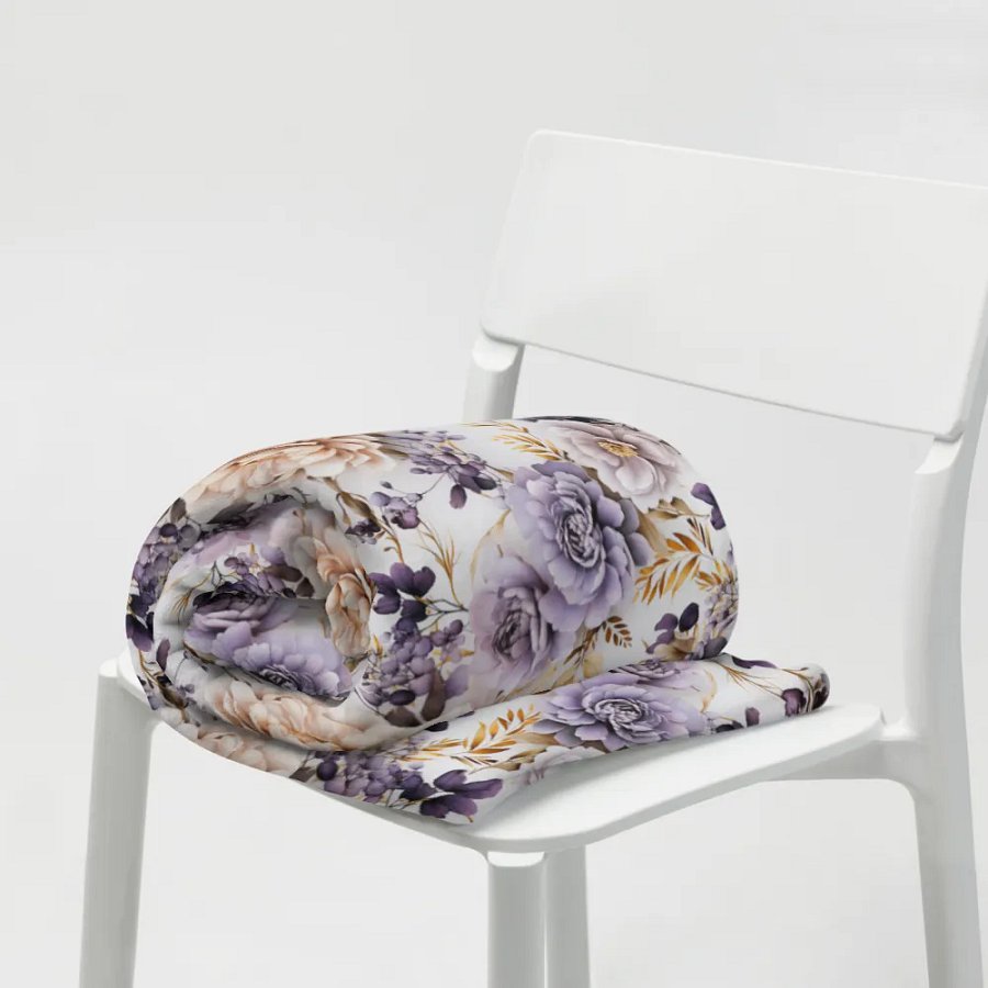 Purple And Gold Roses Blanket product image (7)
