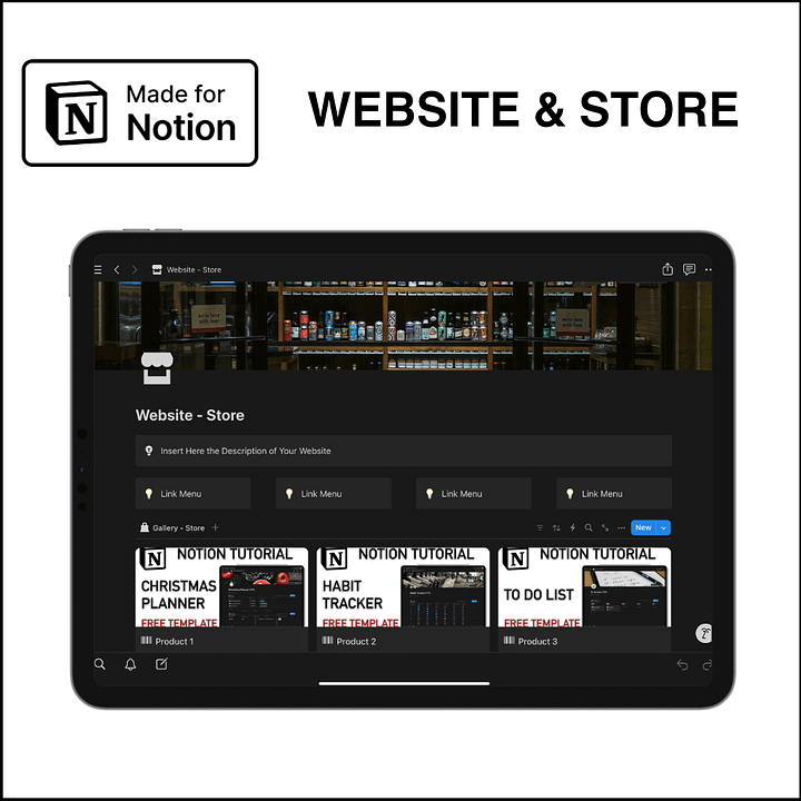 Notion Template - Website e Store product image (1)