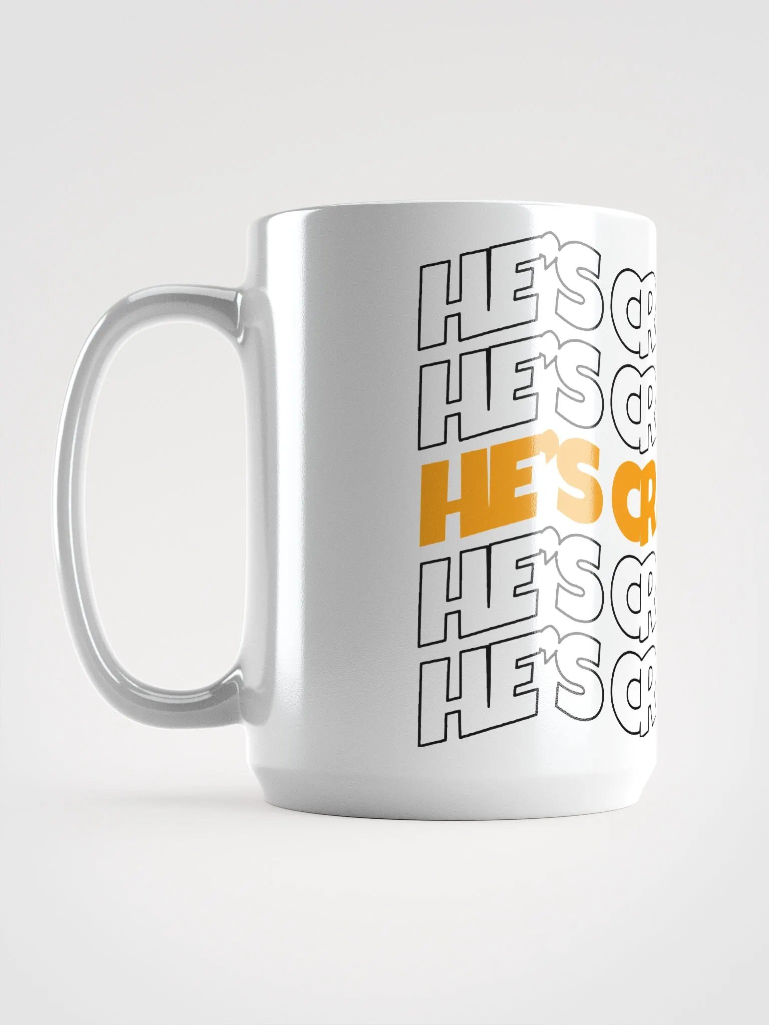 He's cray cray! Mug (orange/black) product image (5)