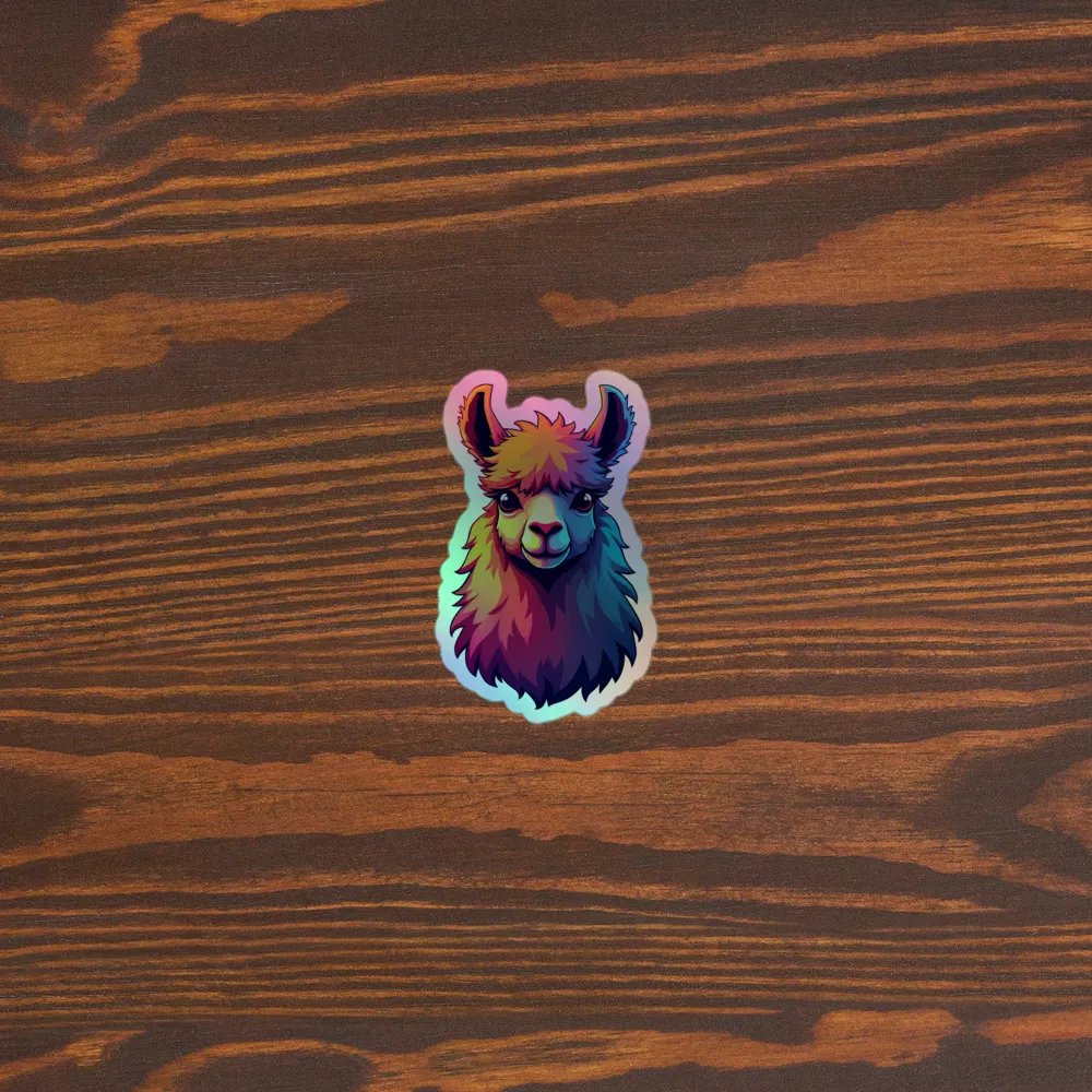Lively Llama Holographic Sticker Sheet product image (5)