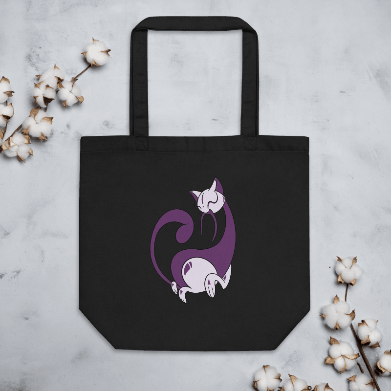 Calming Purple Cat Totebag / Black-Oyster product image (5)
