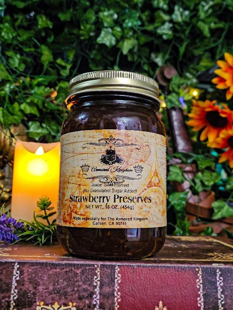 The Armored Kingdom Strawberry Jam Preserves 16oz Rich Flavor & Perfect for Spreads & Toasts product image (1)