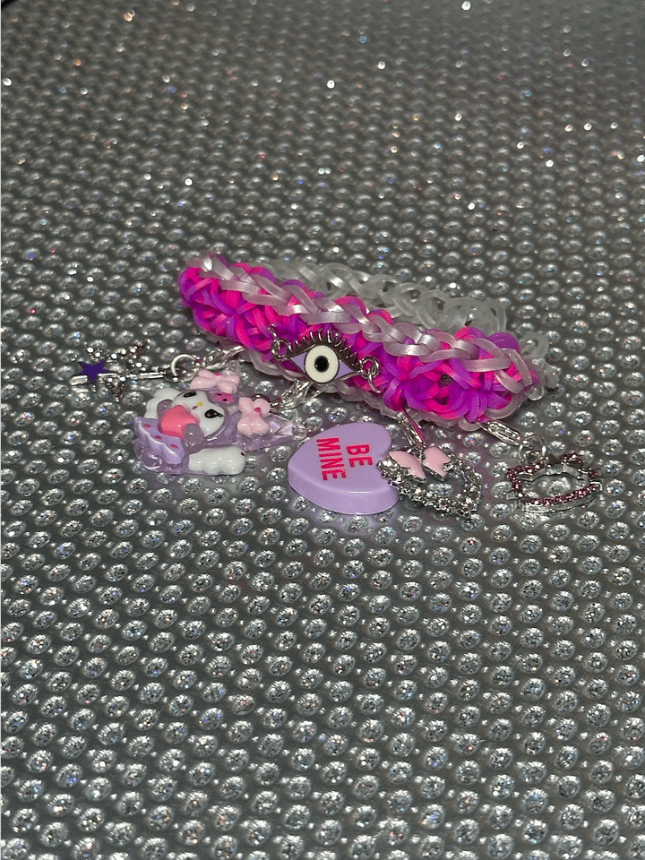 ‘Be Mine’ Angel Evil Eye Elastic Band Bracelet product image (1)