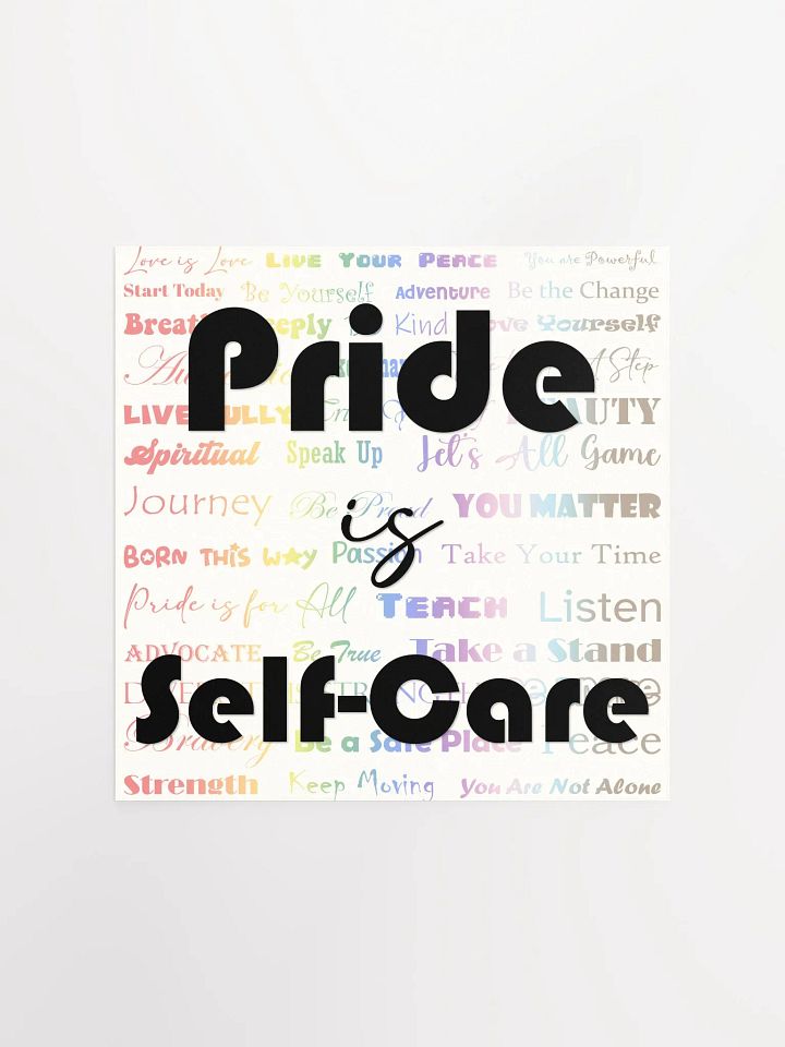 Pride Is Self-Care Square Poster product image (1)