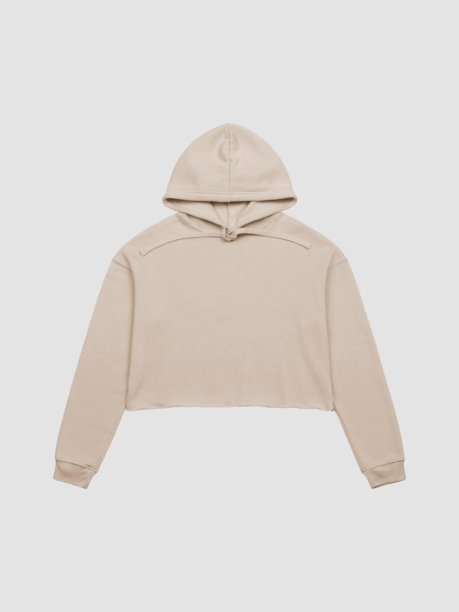 Plain Color Heather Dust Crop Hoodie product image (7)