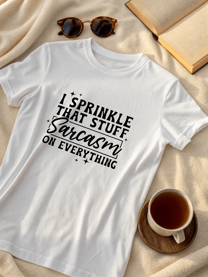 I Sprinkle That Stuff Sarcasm Women White T-Shirt product image (2)