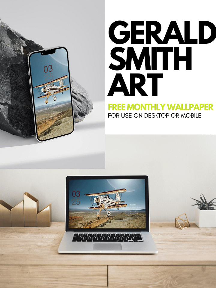FREE March 2025 Desktop & Mobile Calendar Wallpaper product image (1)