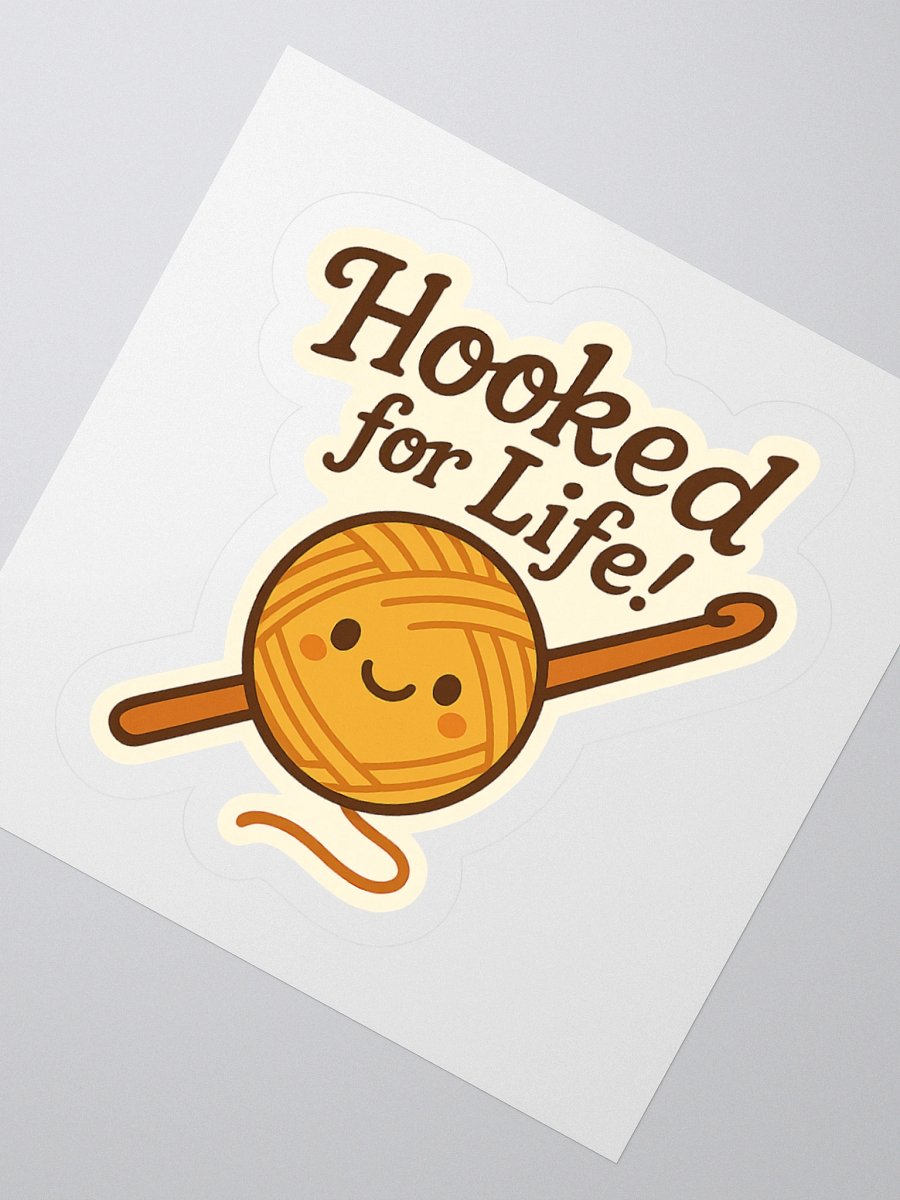 Hooked for Life Crochet Sticker product image (3)
