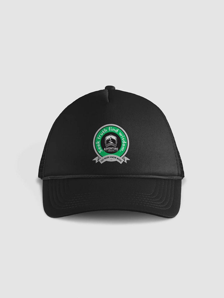 Adventure Awaits Foam Trucker Hat | Seek truth, find wisdom. product image (2)