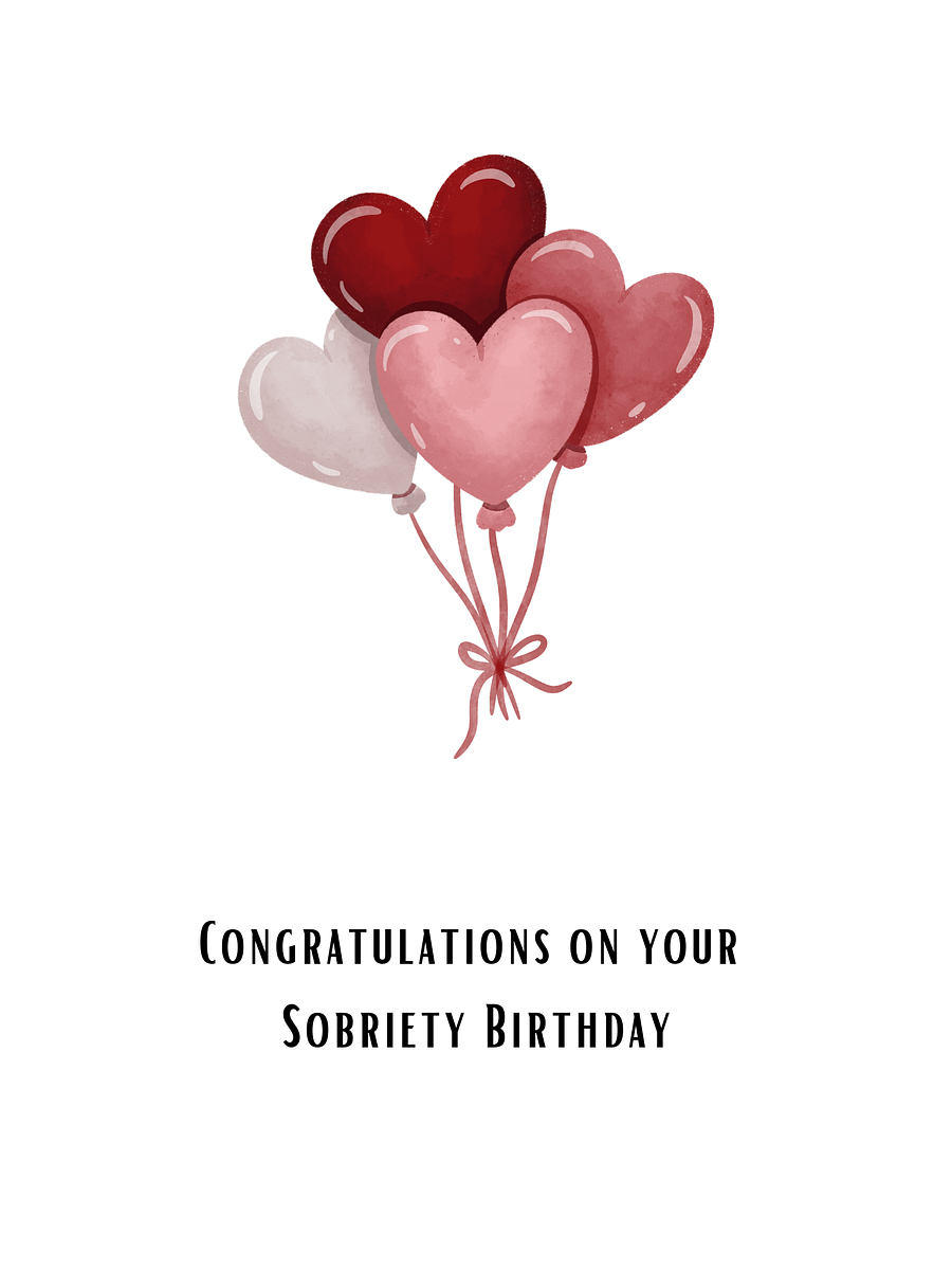 Heartfelt Sobriety Celebration Card product image (13)