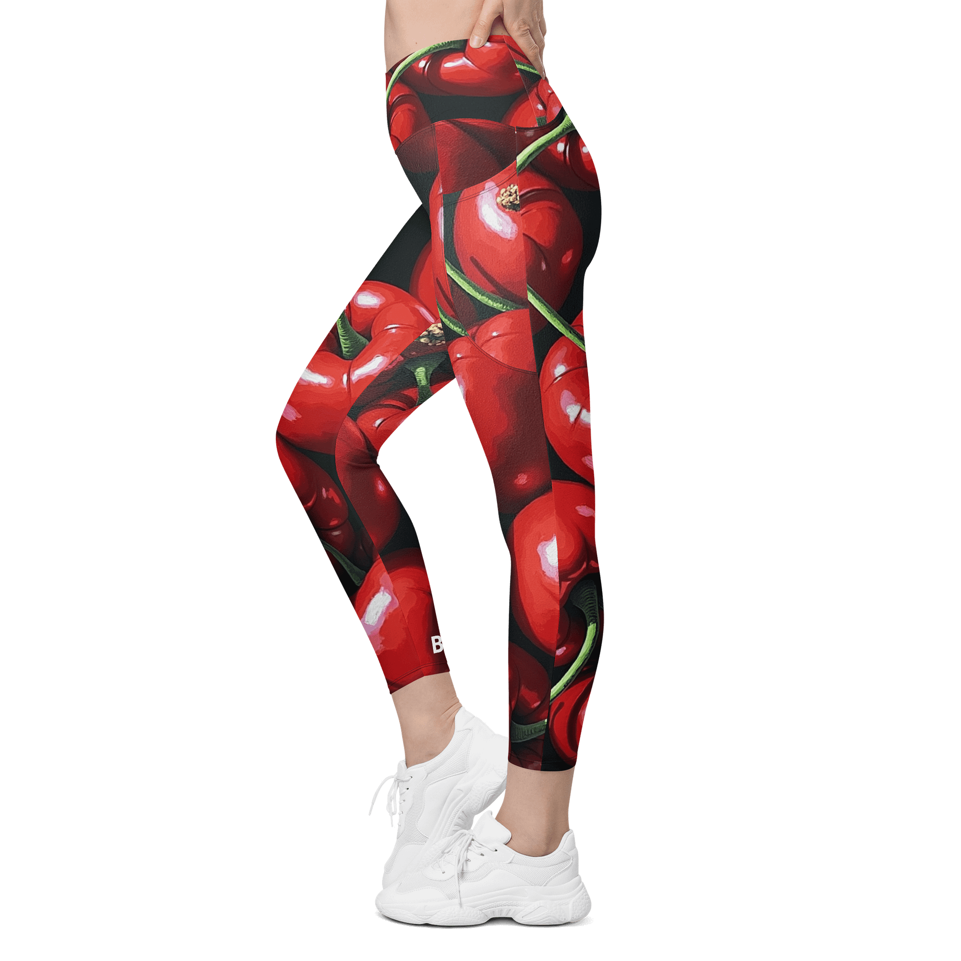 Barry Grady Cherries Crossover Leggings with Pockets product image (4)