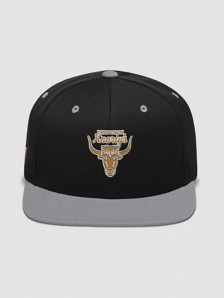 Yaktown Knarly's Embroidered Snapback (Black/Silver) product image (1)