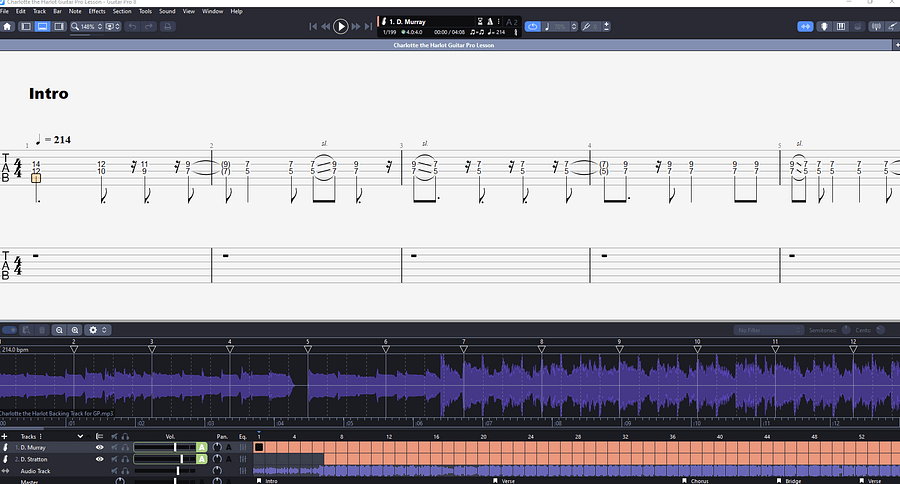 Charlotte the Harlot PDF TAB + Backing Track MP3 product image (2)