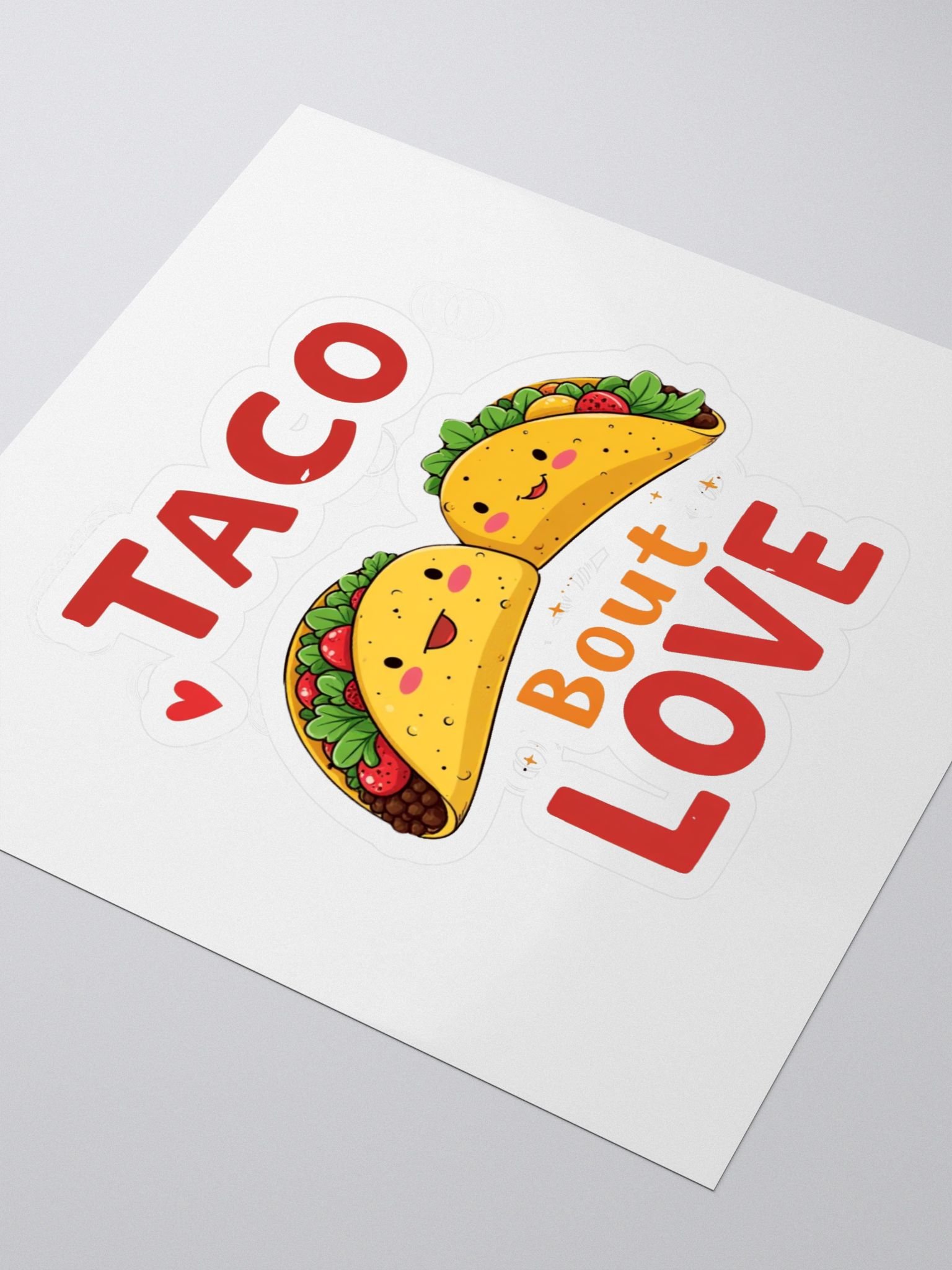 Taco 'bout Love Kiss Cut Stickers product image (3)