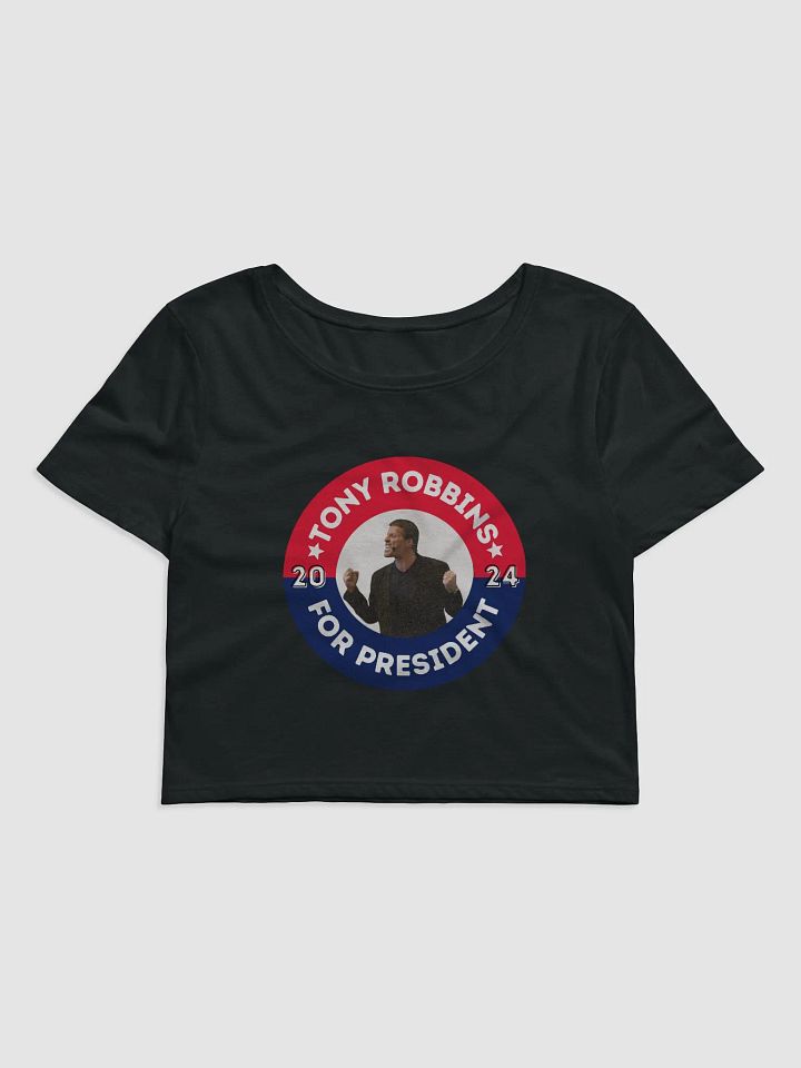 Tony Robbins for President 2024 Campaign Button Bella+Canvas Women's Crop Baby Tee product image (1)