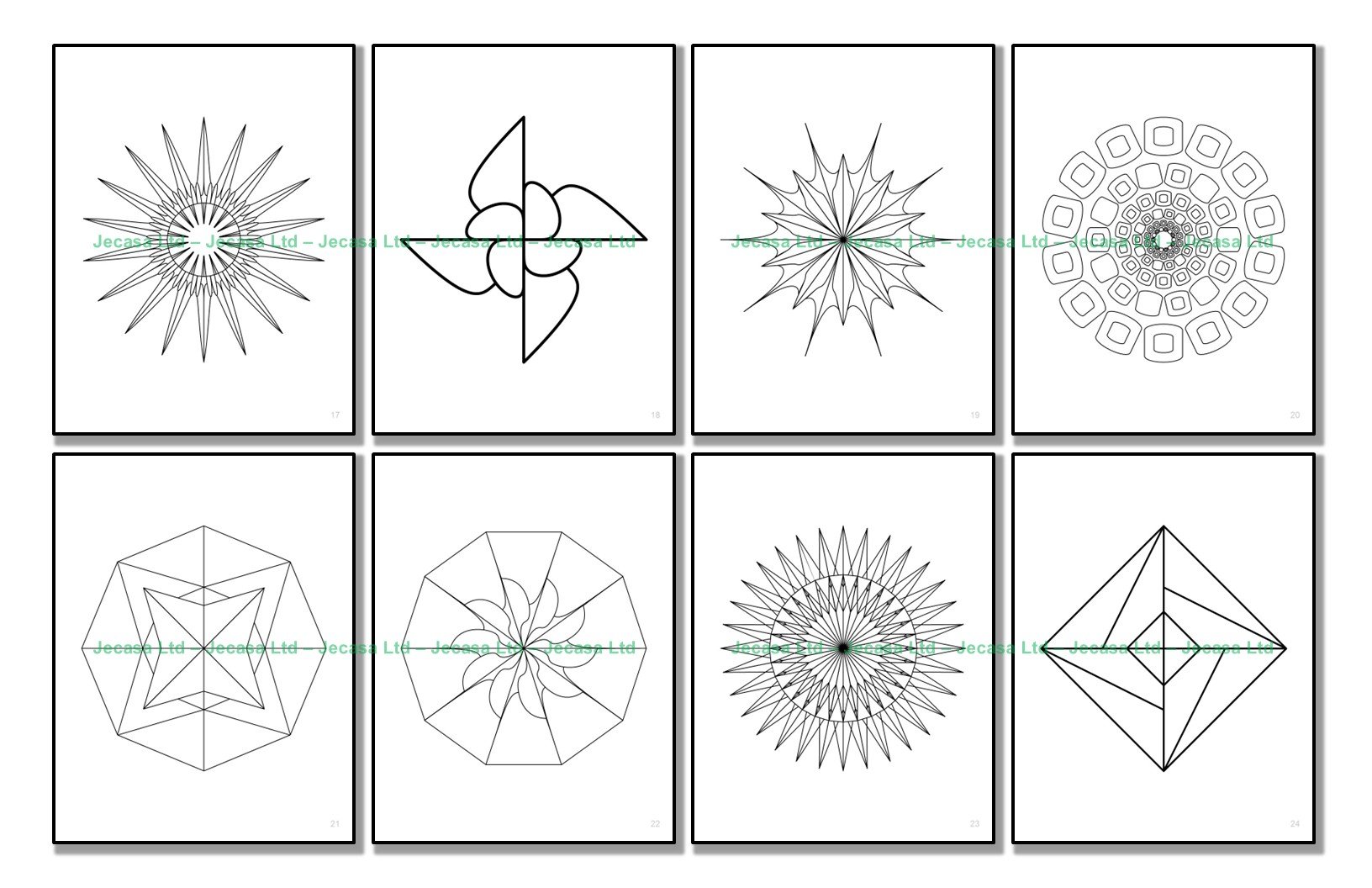 100 Geometric Mandala Coloring Pages | PDF | Digital File | Series GM2025 Vol. 4 product image (5)