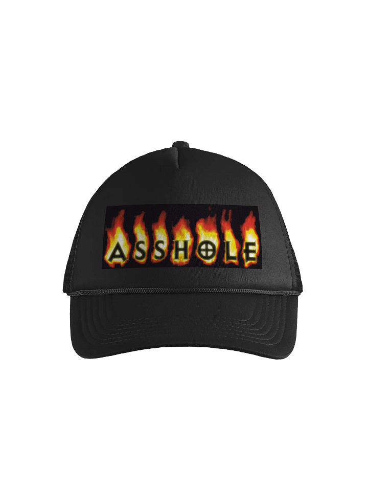 Flaming A**hole v1 (Hat) [Black] product image (1)