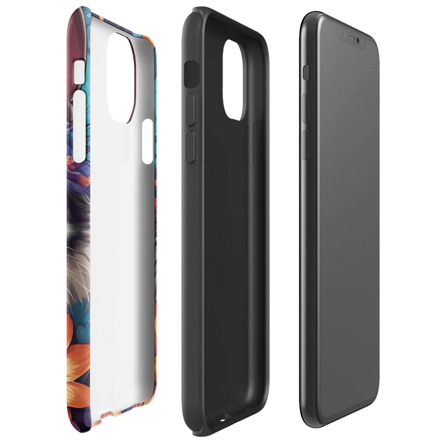 Floral Feline Fantasy: Blossoming Cat iPhone Case product image (4)