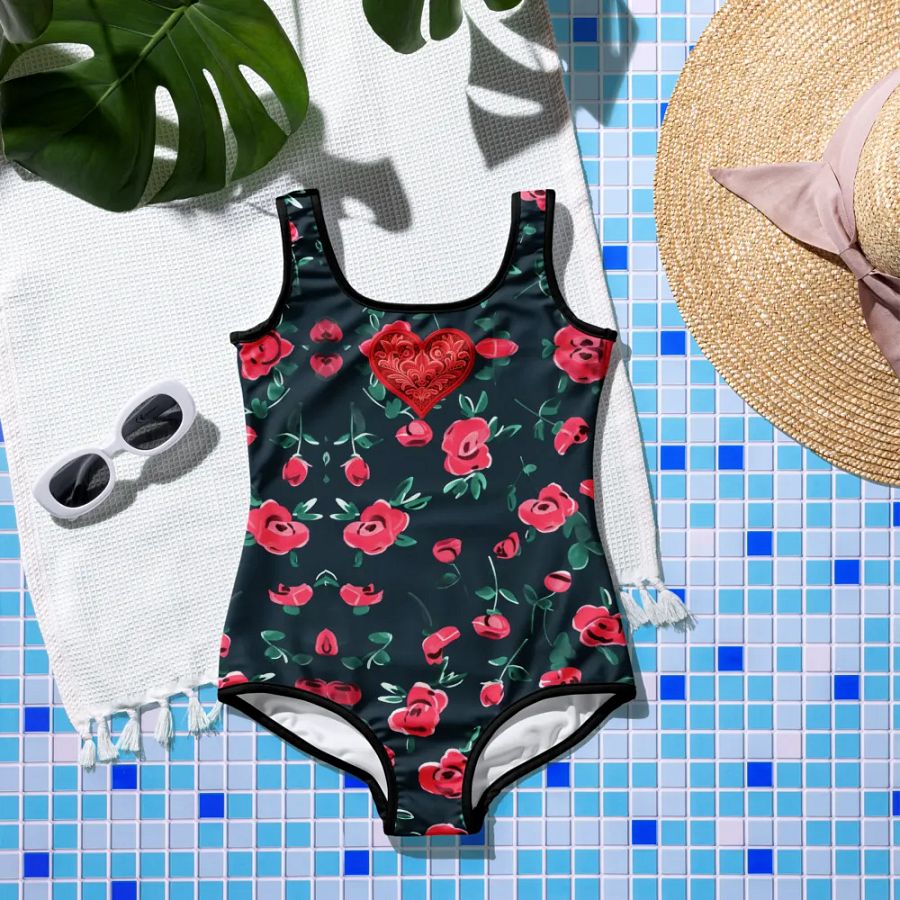 Heartfelt Rose Blossoms Youth Swimsuit product image (8)