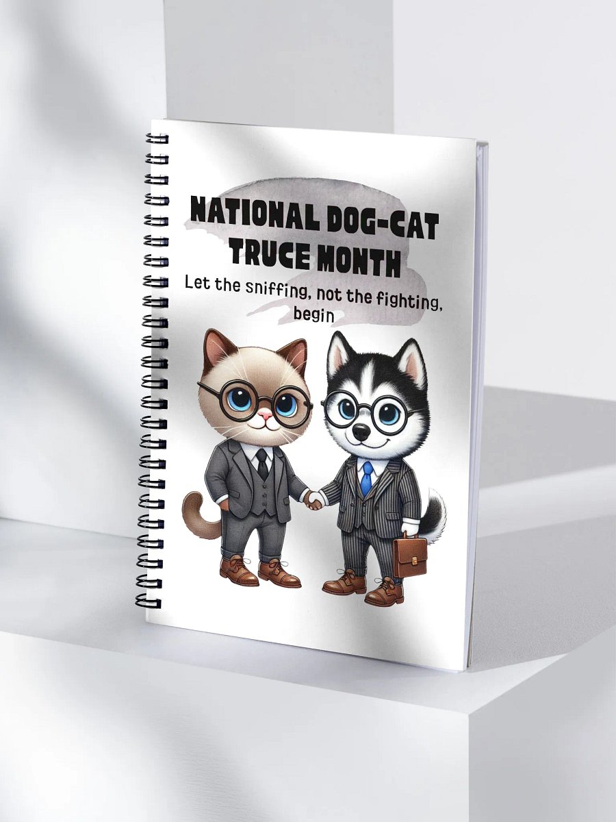 Dog-Cat Truce Month Spiral Notebook product image (4)
