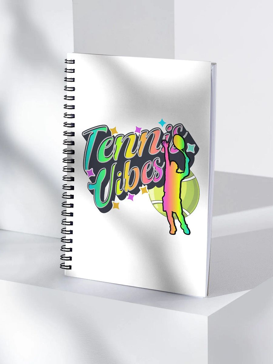 Tennis Vibes Male Neon Spiral Notebook product image (3)