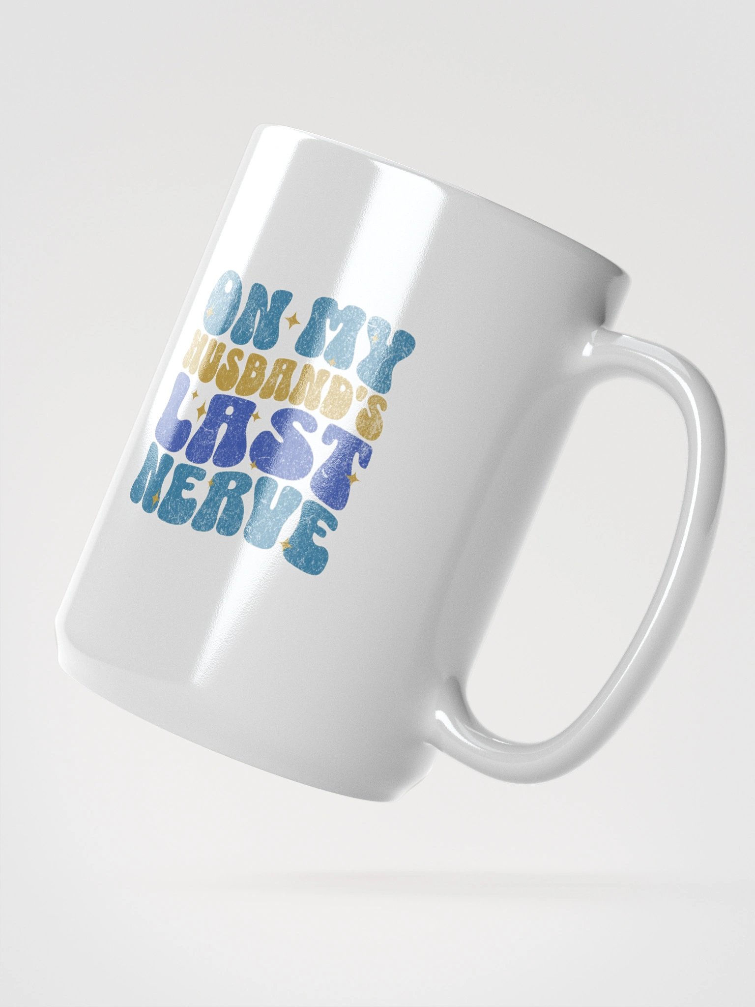 On My Husband’s Last Nerve Bold 70s Style Mug product image (2)