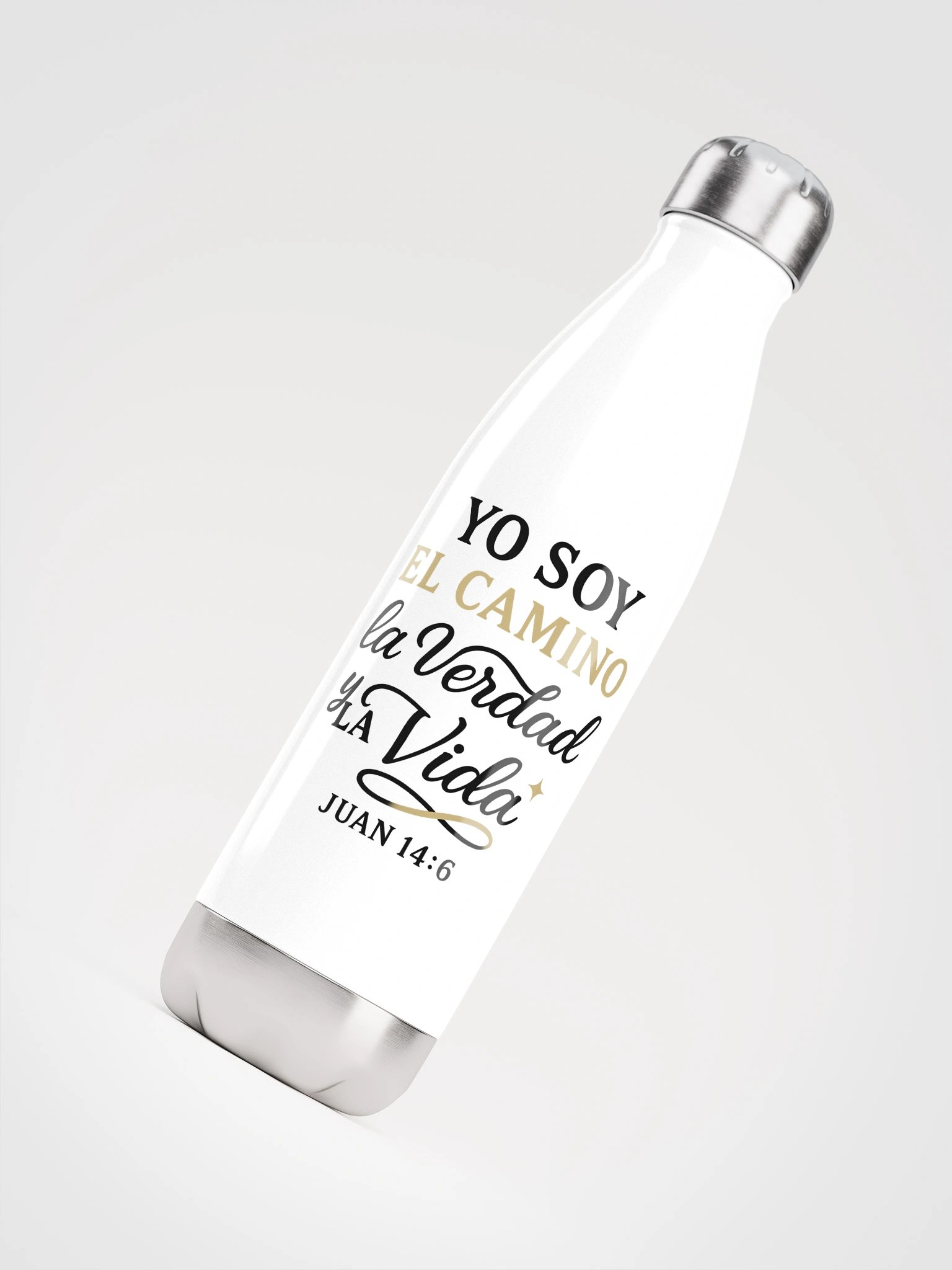 Stainless Steel Water Bottle – “Yo Soy el Camino, la Verdad y la Vida” – Spanish Bible Verse product image (4)
