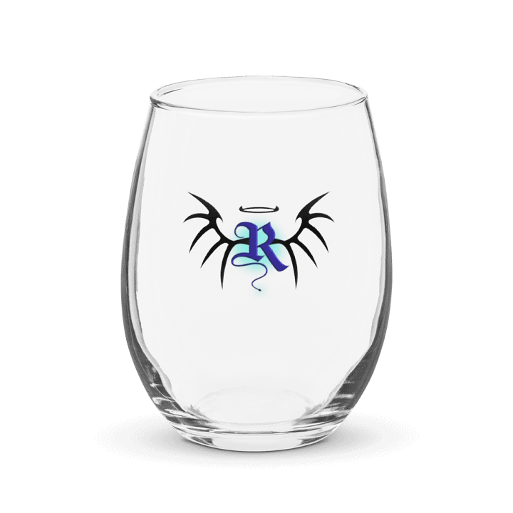 RafaZafar Logo Stemless Wineglass (blue aura) product image (1)