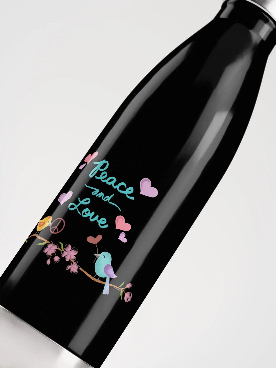 Peace and Love Stainless Steel Water Bottle product image (5)