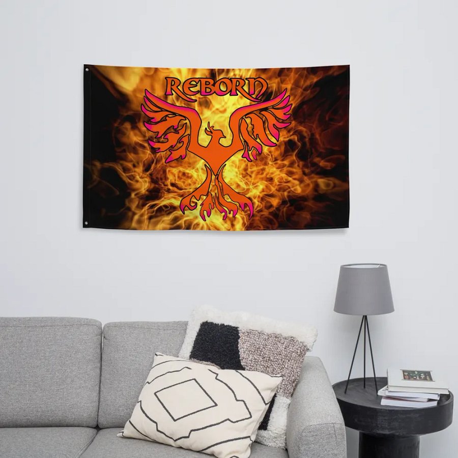 Fire Reborn Phoenix All-Over Flag product image (8)