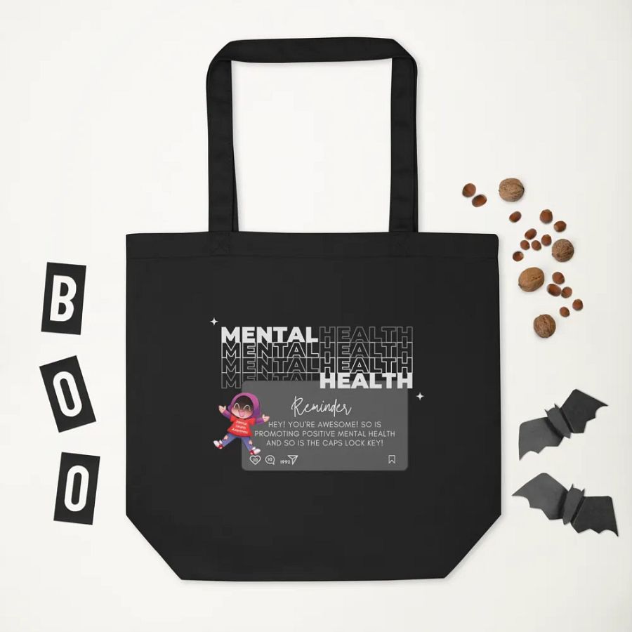 Mental Health Awareness Tote - Dark product image (2)