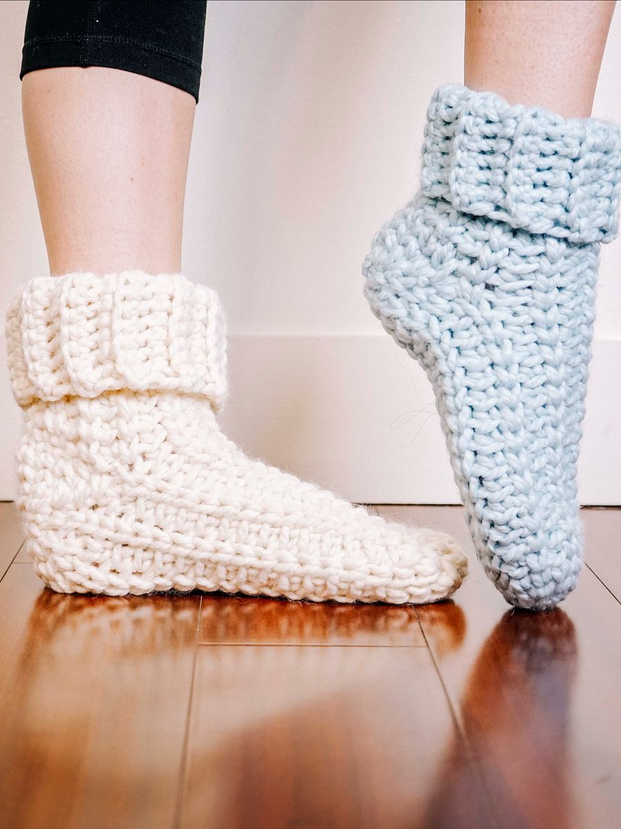 Bulky Crochet Slipper Socks product image (3)